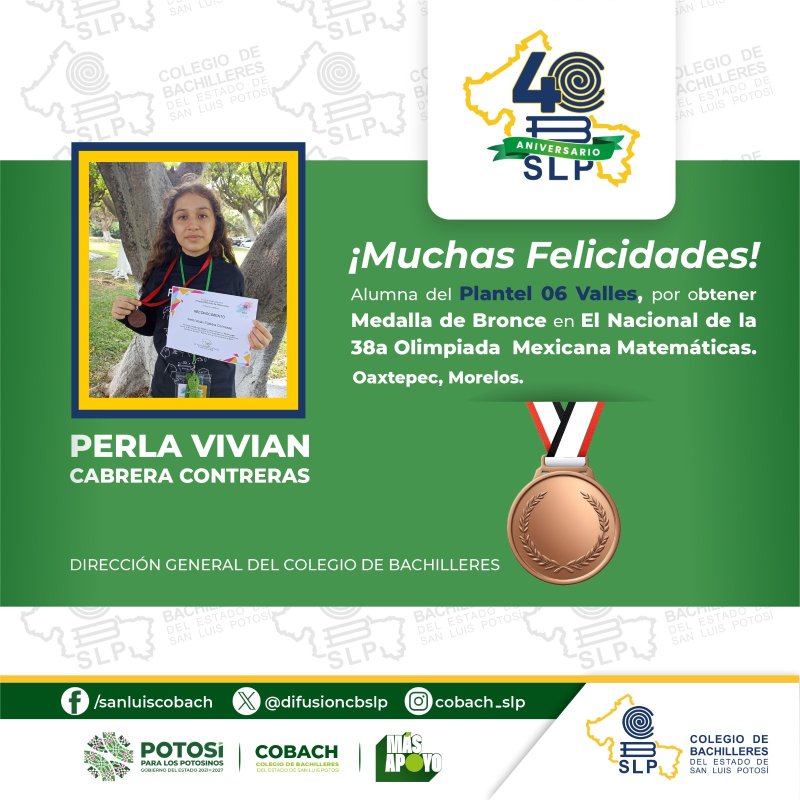 ¡Felicidades a nuestra talentosa alumna!